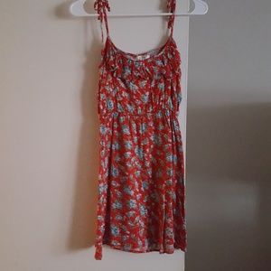 Red flower dress